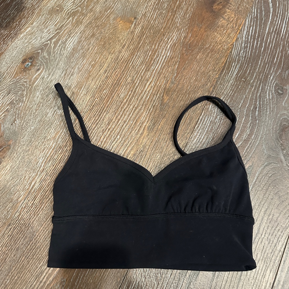 lululemon athletica Black Seamless Light Support Bralette